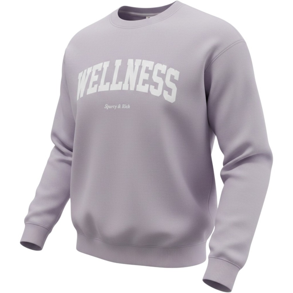 Sporty & Rich Wellness Sweatshirt Lilac Purple Crewneck Graphic Pullover Medium